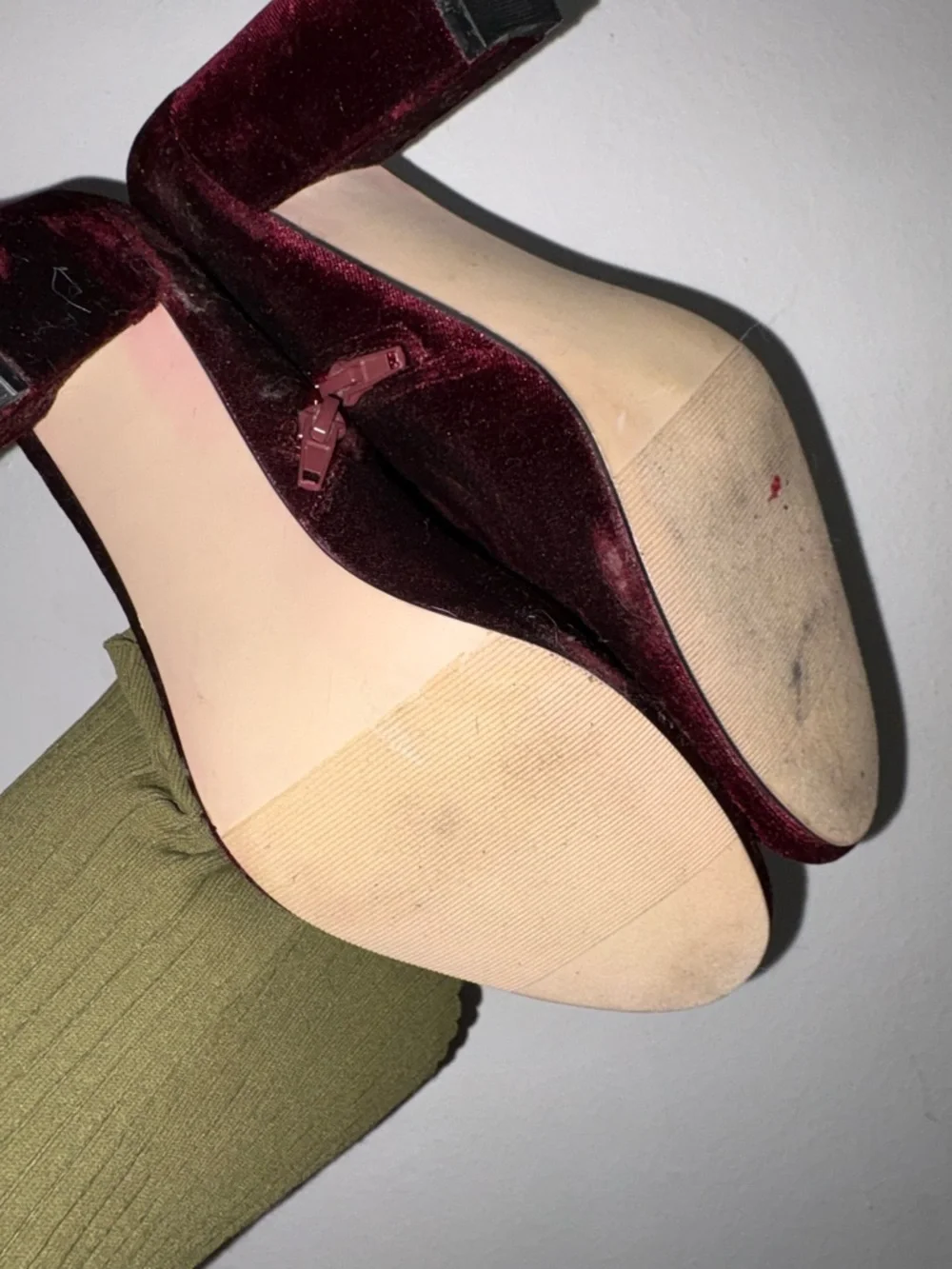 Madden Girl Burgundy Stretch boots